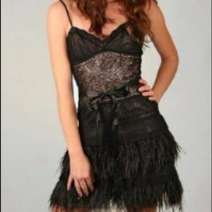 BCBGMaxAzria Black Lace Mini Dress